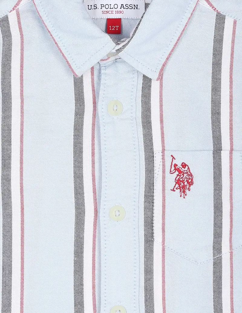 Vertical Stripe Oxford Shirt