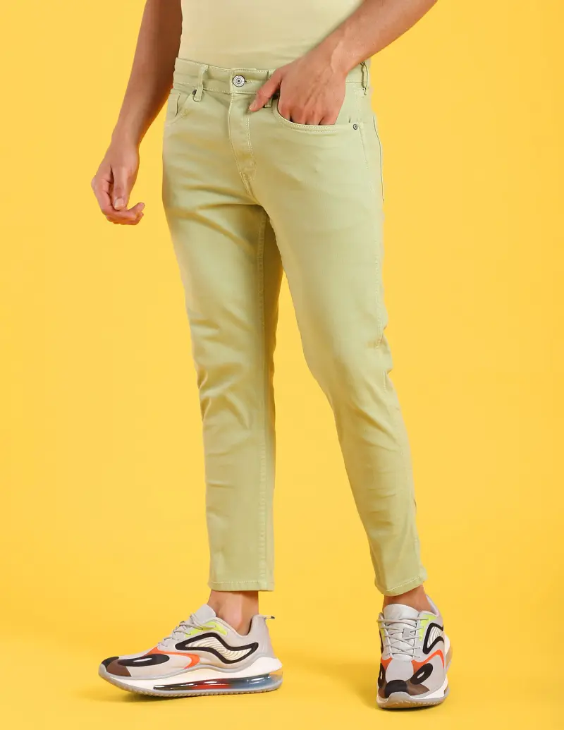 High Rise Twill Coloured Jeans