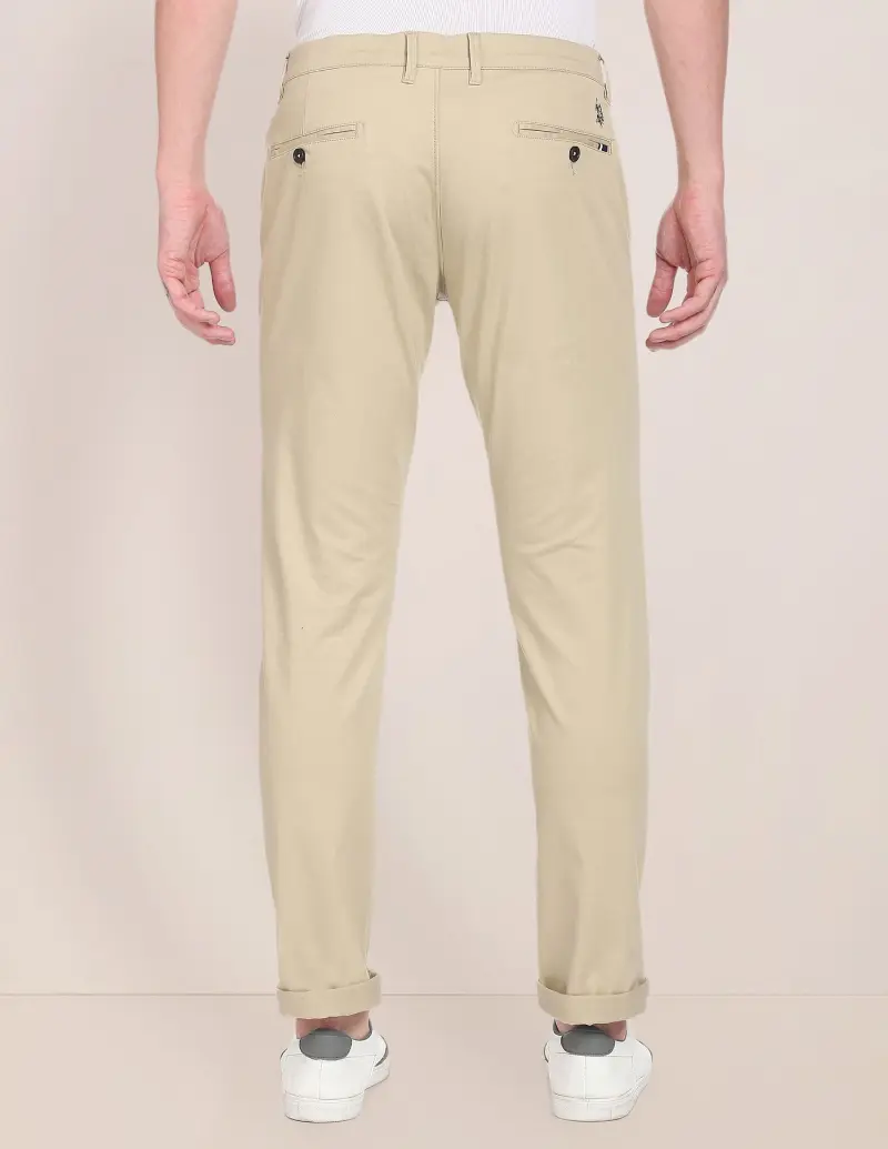 Solid Cotton Stretch Chinos