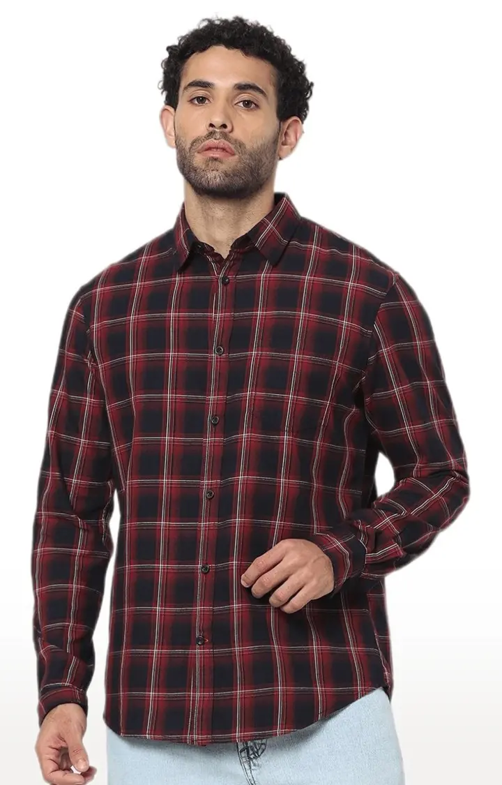 Celio Cotton Slim Fit Mens Casual Shirt