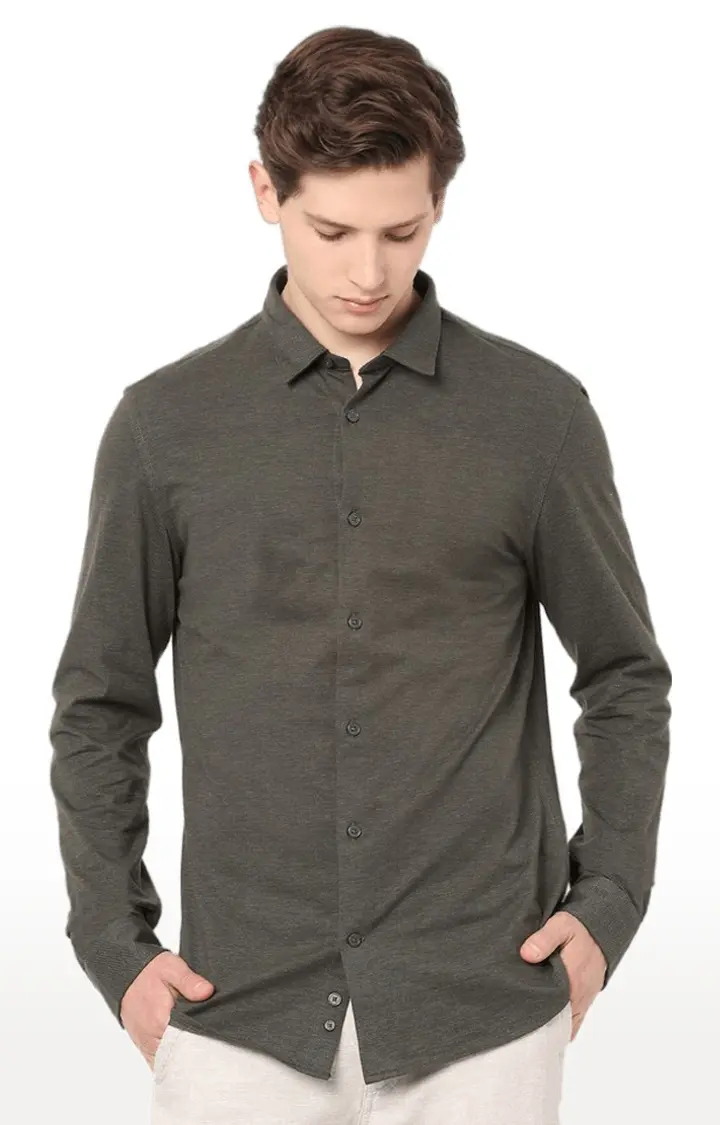 Celio Cotton Slim Fit Mens Casual Shirt