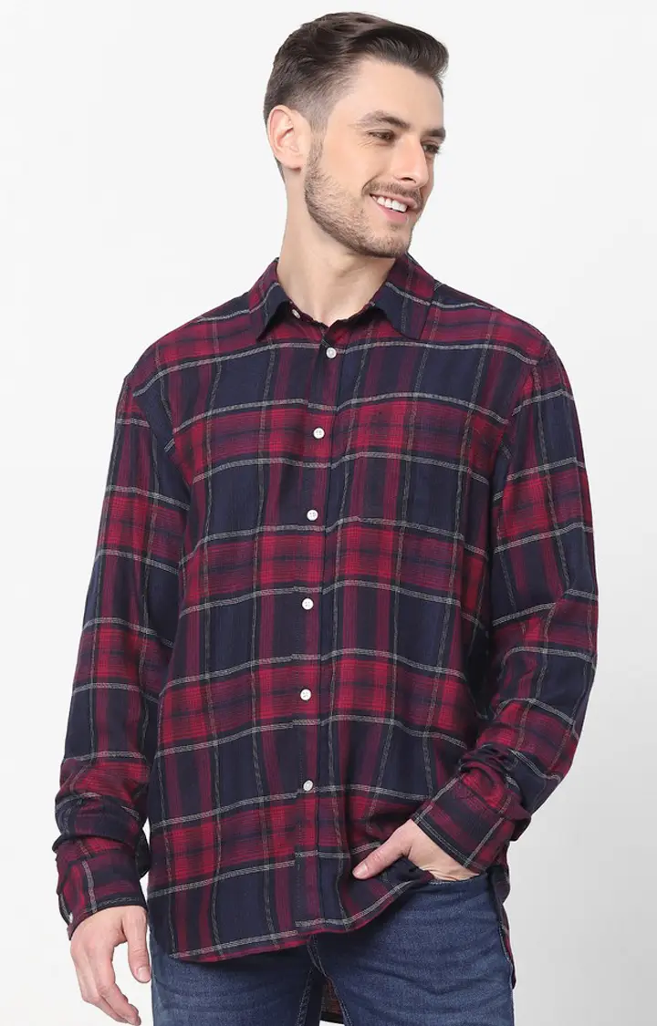 Celio Cotton Slim Fit Mens Casual Shirt