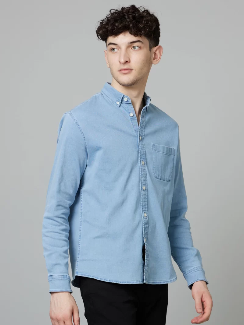 Celio Cotton Slim Fit Mens Casual Shirt