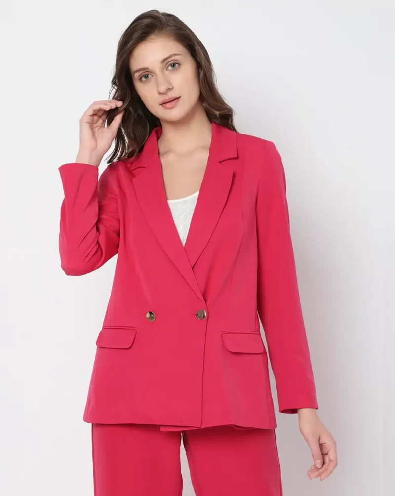 PINK DOUBLE BREASTED BLAZER