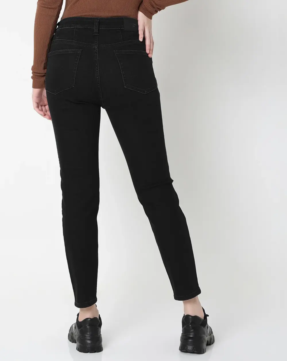 BLACK HIGH RISE SKINNY FIT JEANS
