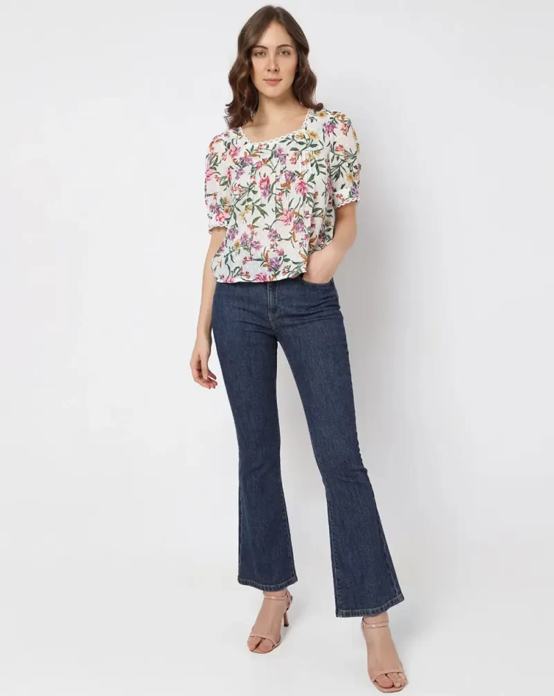 PINK FLORAL PRINT TOP