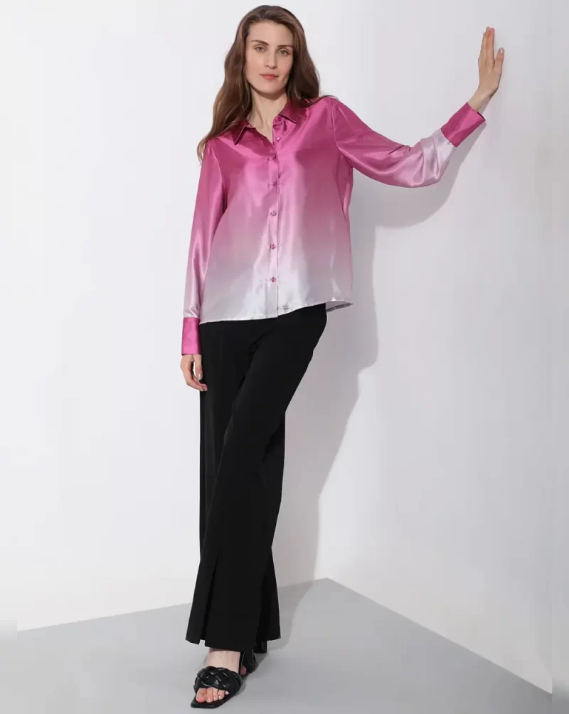 PINK OMBRE FULL SLEEVES SHIRT