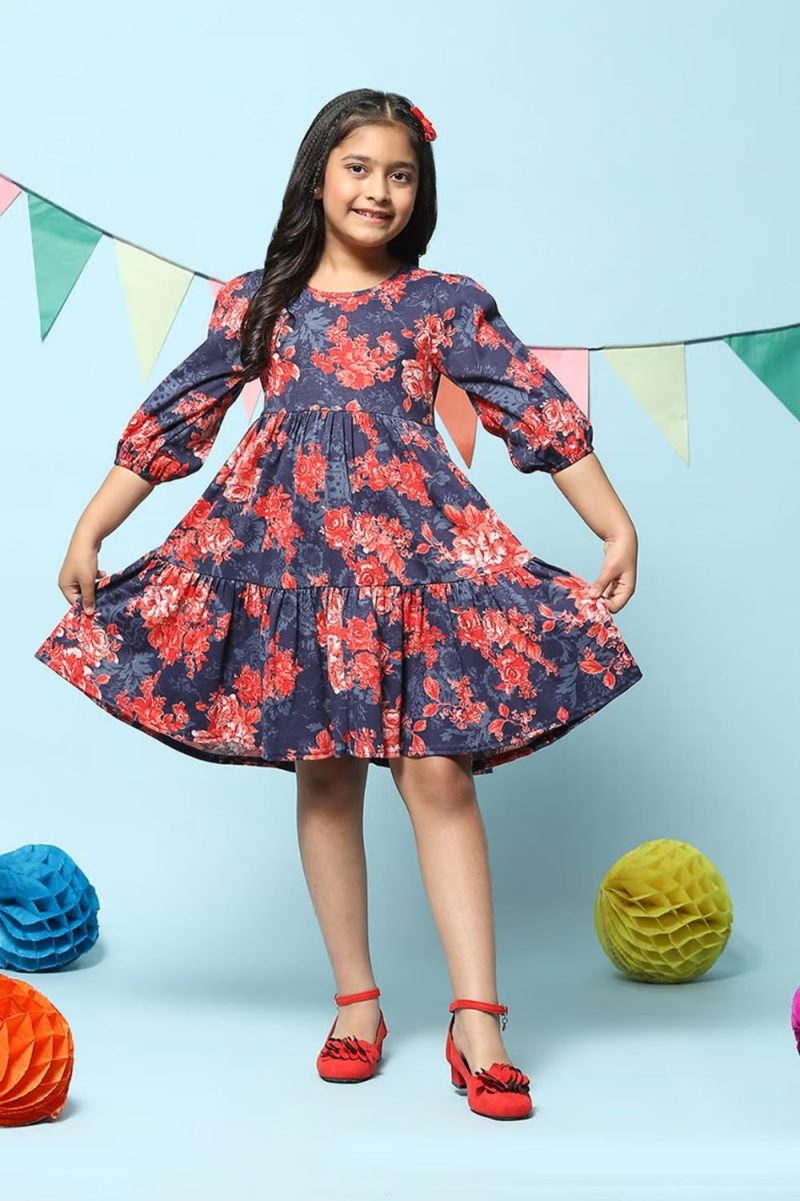 Buy Teen Girls Grey Georgette Embroidered Dress Festive Wear Online at Best  Price | Cbazaar