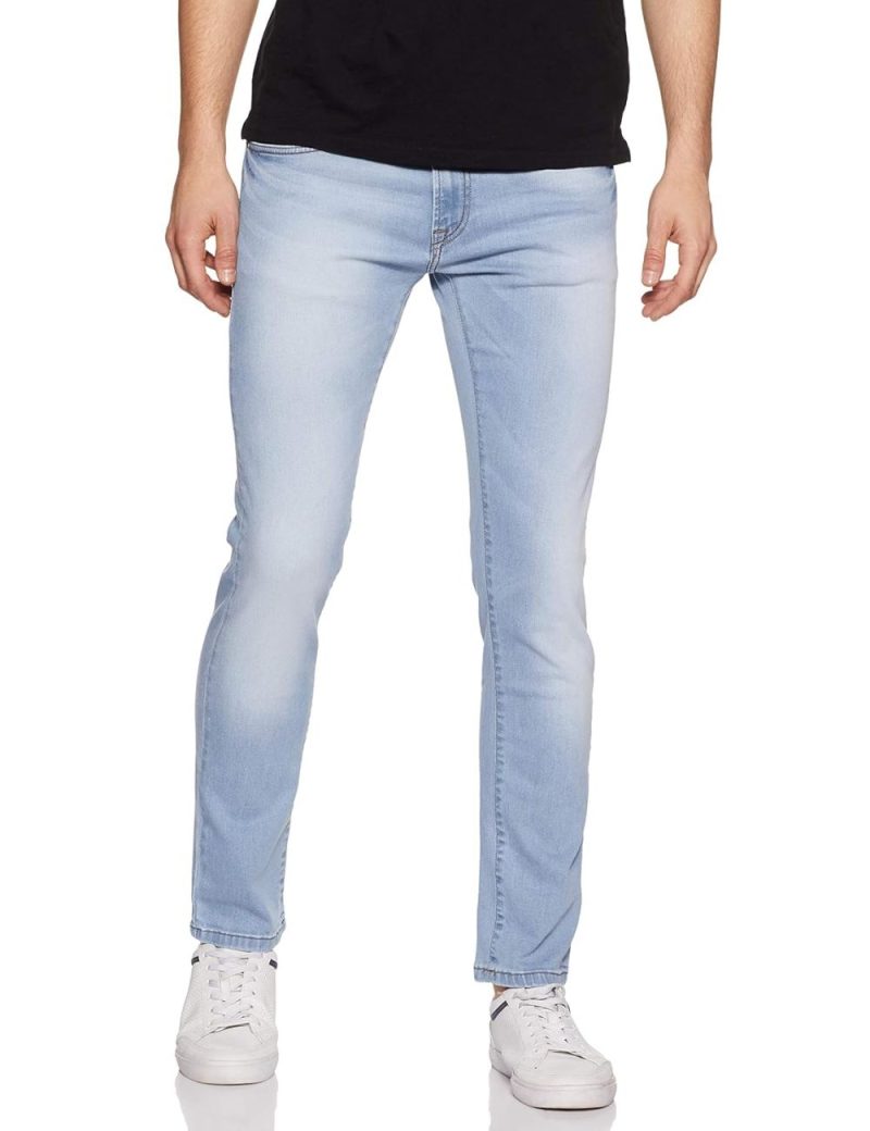 Pepe Jeans Men Slim Fit Cotton Jeans (Pimc0003498Bla-Ice_36_Blue_36)