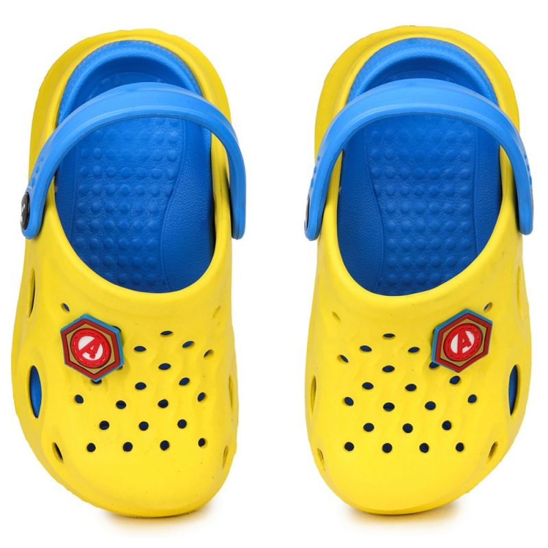 Marvel Avengers By Toothless Kids Boys Yellow Blue Clogs