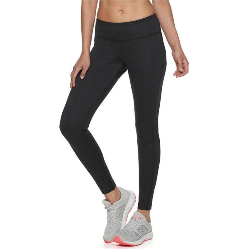 Reebok Womens Solid Tight Compression Athletic Pants, Style