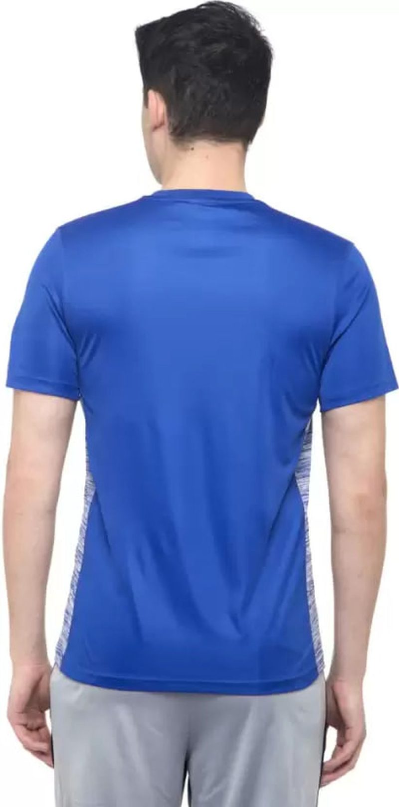 Wor Comm Ss Tech Top Men Solid Round Neck Polyester Tshirt