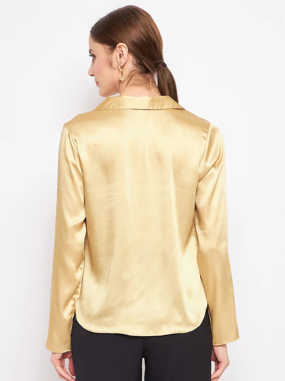 Buy Madame Mustard Satin Shirt Online at Best Price in India - Suvidha ...