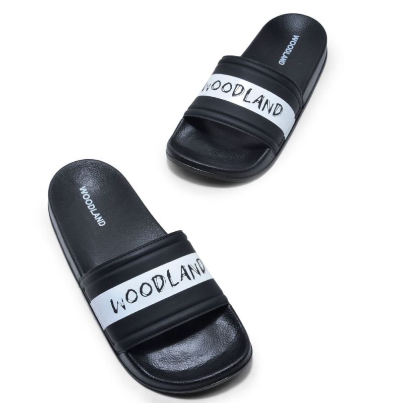 Black Slider Slippers For Men