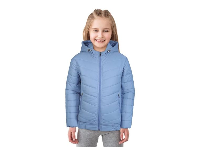 Gini & Jony Girls Blue Solid Taffeta Full Sleeves Heavy Winter Jacket