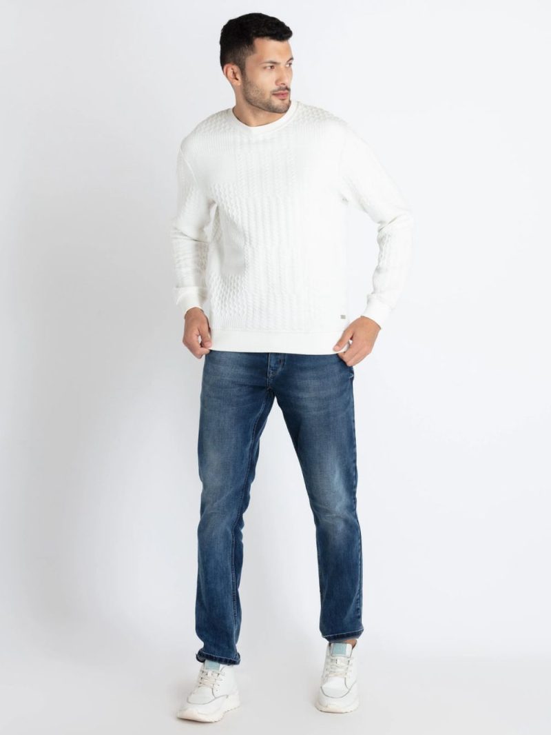 Mens Jacquard Lightweight Sweatshirt