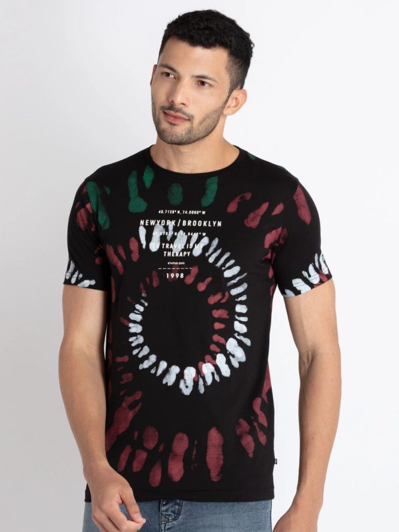 Mens All Over Print Round Neck T-Shirt