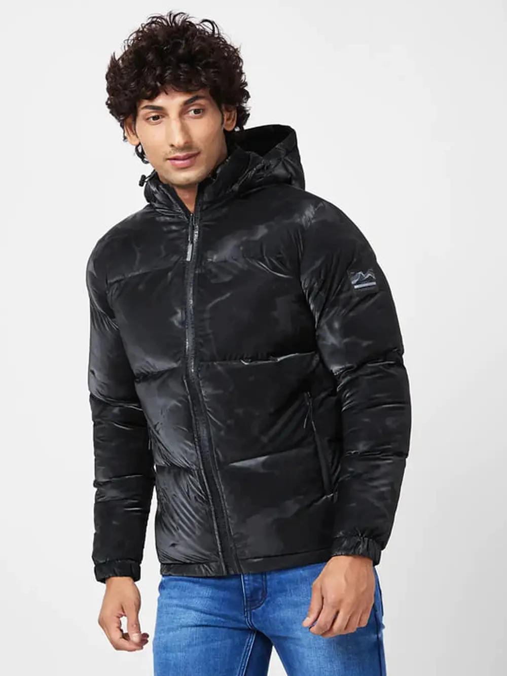 Men'S Printed Jacket With Cf Branded Zipper