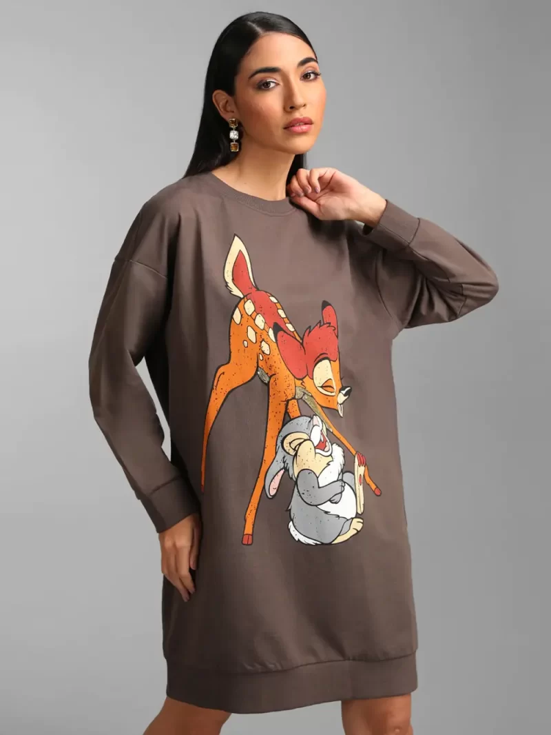 Bambi Disney Printed Sequin Sweat Dress