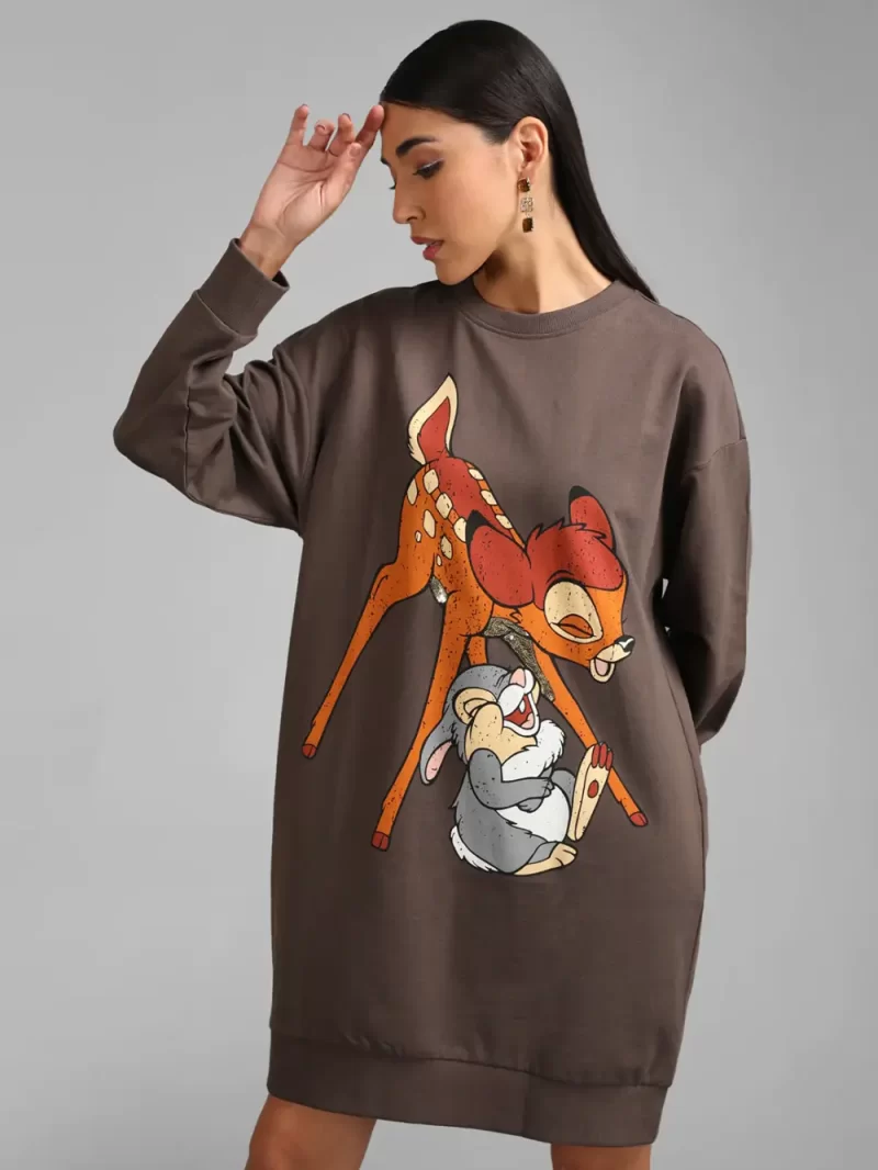 Bambi Disney Printed Sequin Sweat Dress