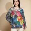 Multicolor Embellished Full Sleeve Round Neck Acrylic Pullover