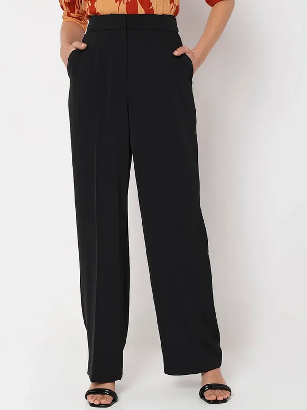 Buy Black High Rise Pants Online at Best Price in India - Suvidha Stores