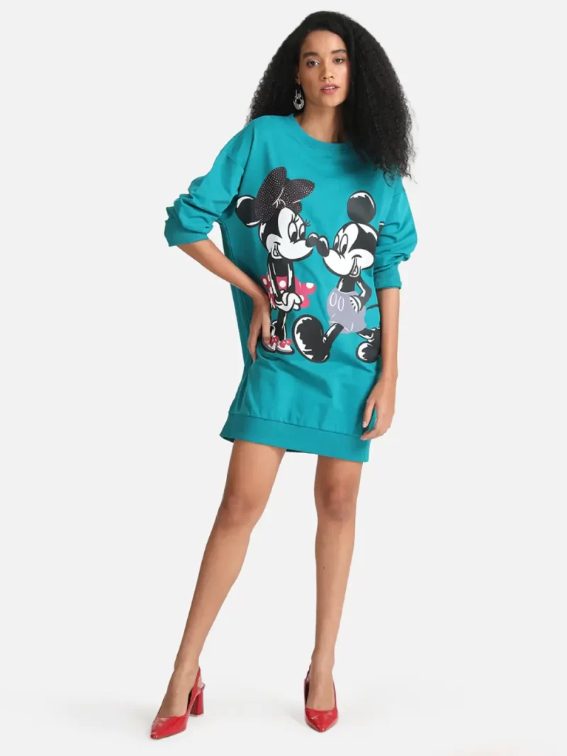 Mickey And Minnie Mouse Disney Printed Sweat Dress