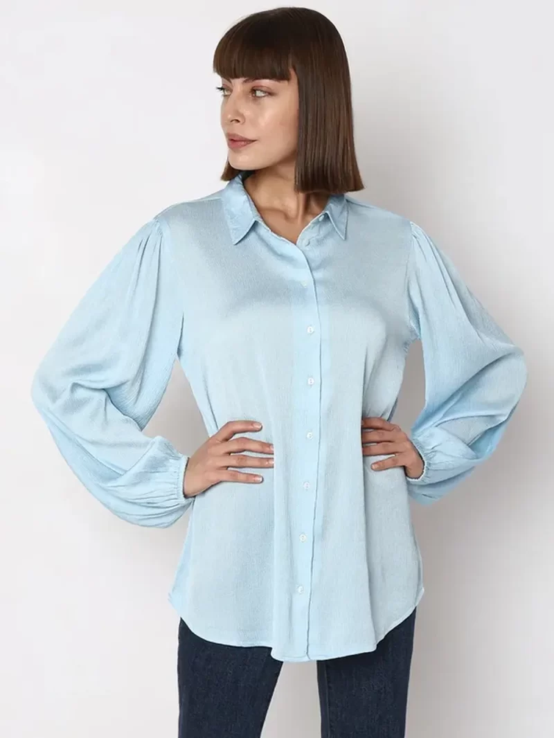 Light Blue Textured Shirt