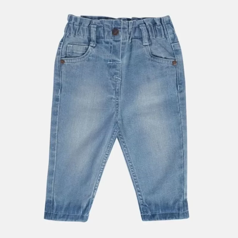 Girls Mid Blue Denim Pant