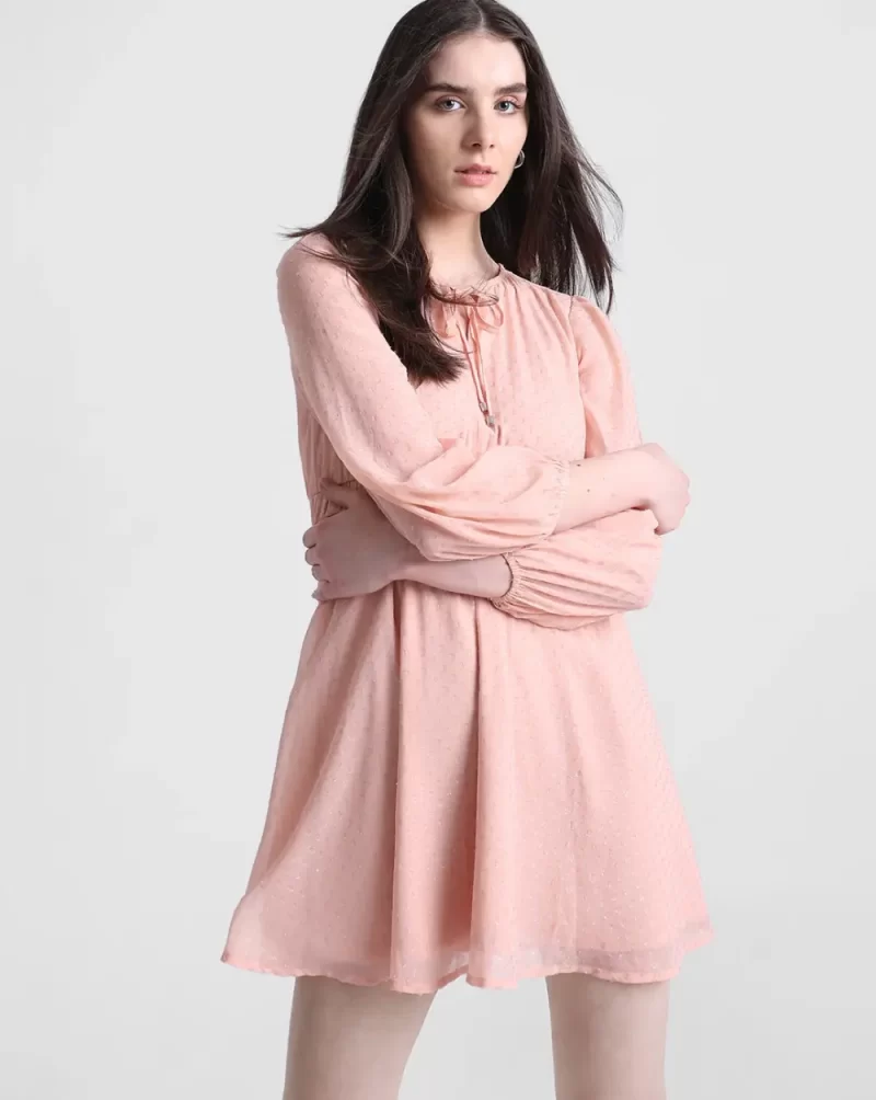 Pink Shimmer Mini Dress