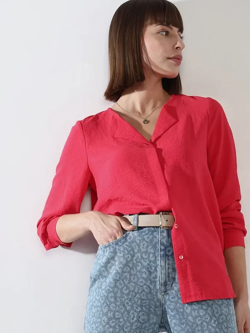 Magenta Solid Shirt