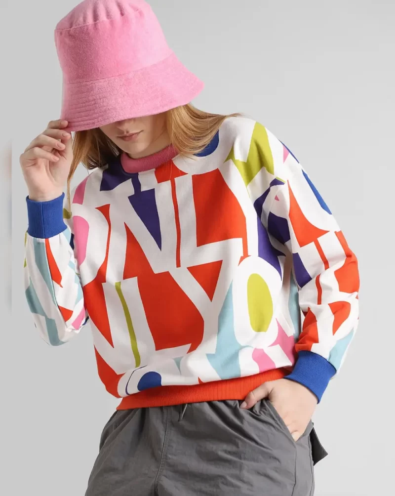 Multi-Coloured Typographic Logo Sweatshirt