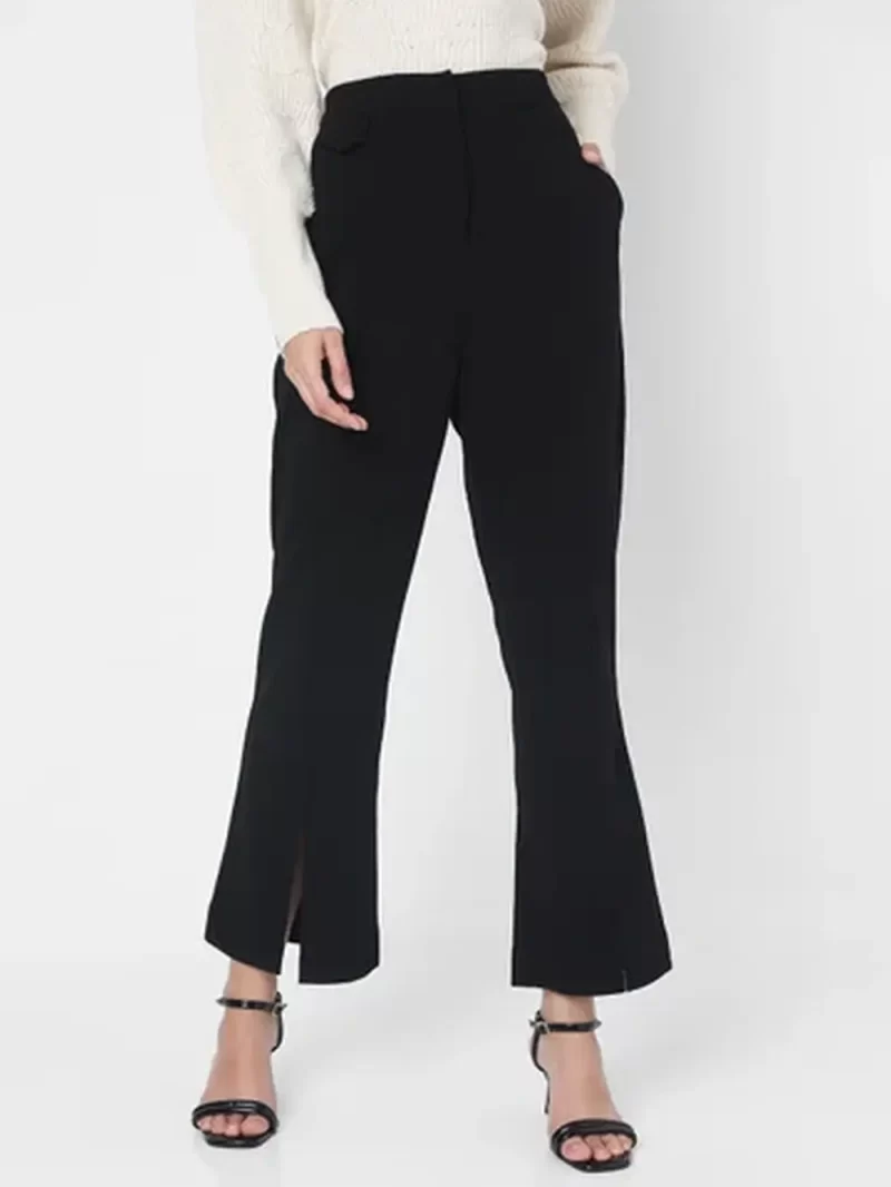 Black High Rise Bootcut Pants