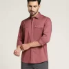 Casual Dusty Pink Solid Shirt - Beckham