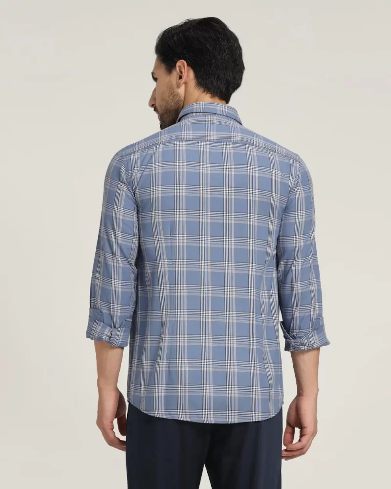Casual Blue Check Shirt - Woods