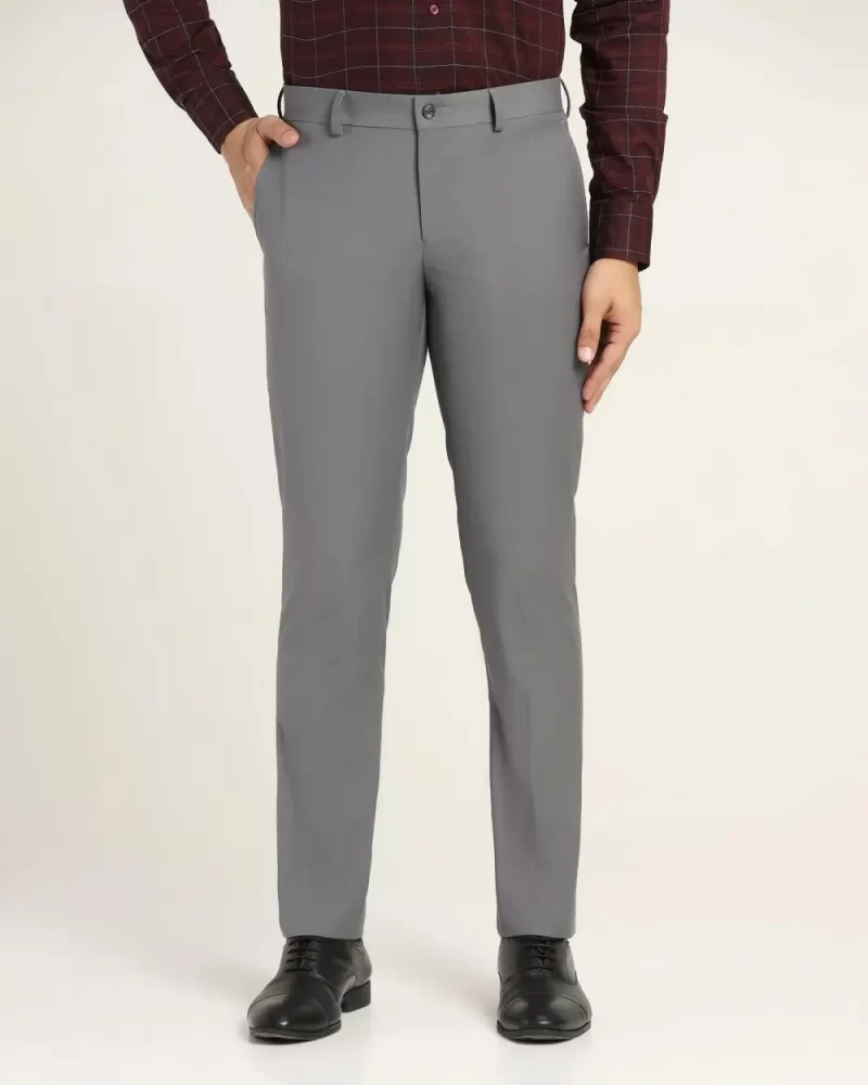 Slim Comfort B-95 Formal Beige Solid Trouser - Nedward