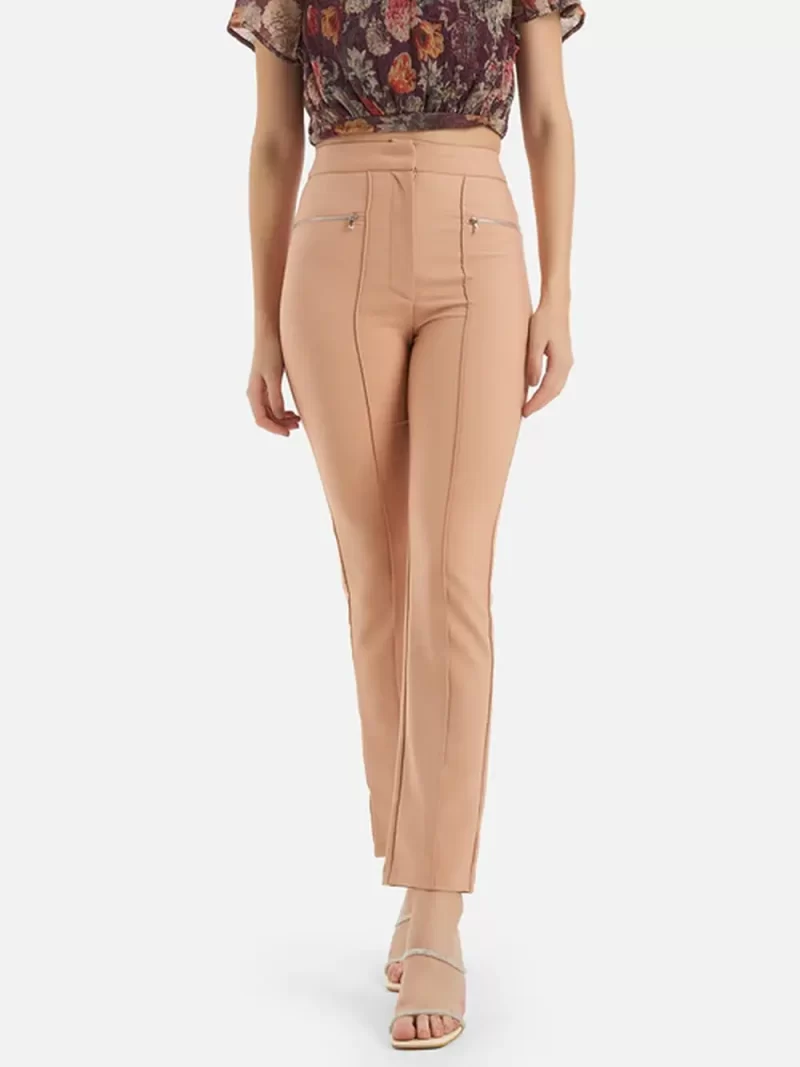 Straight Fit Trouser With Metal Zippers