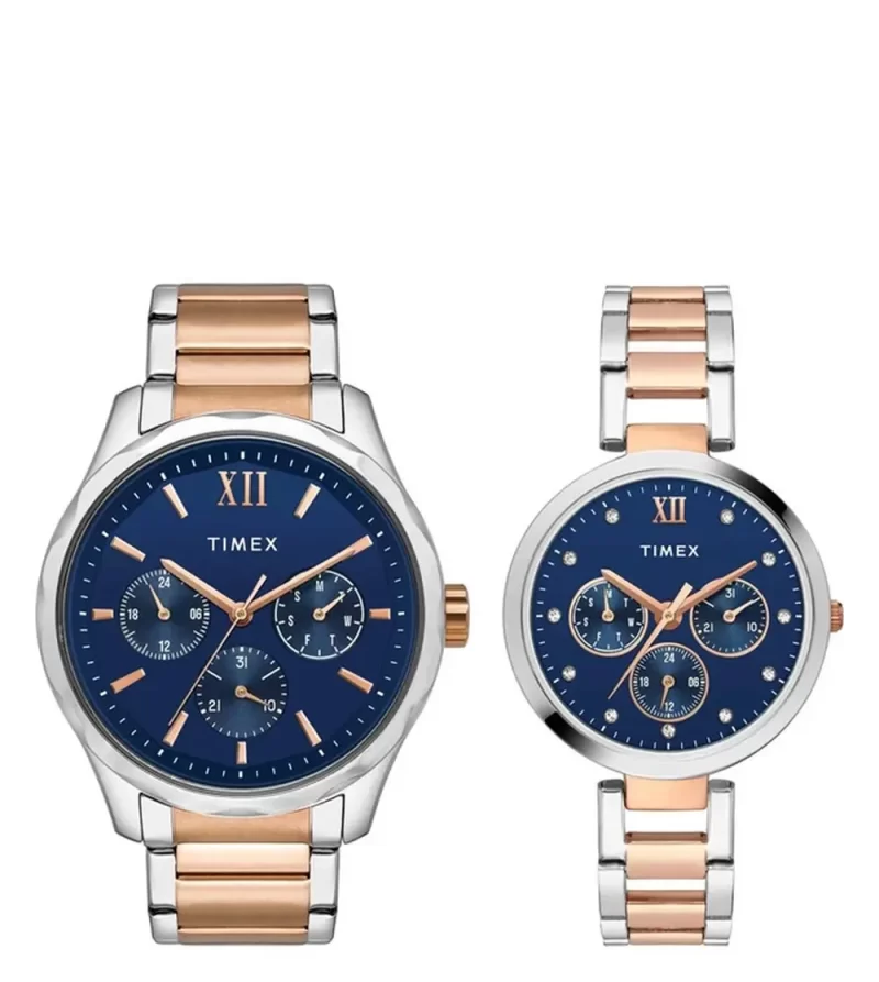Timex Tw00Pr267 Empera Multifunction Couples Watch