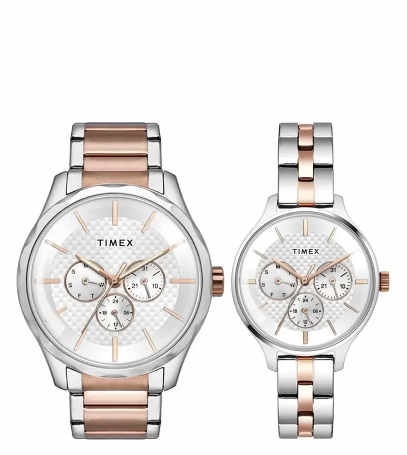 Timex Tw00Pr291 Fashion Multifunction Couple Watch