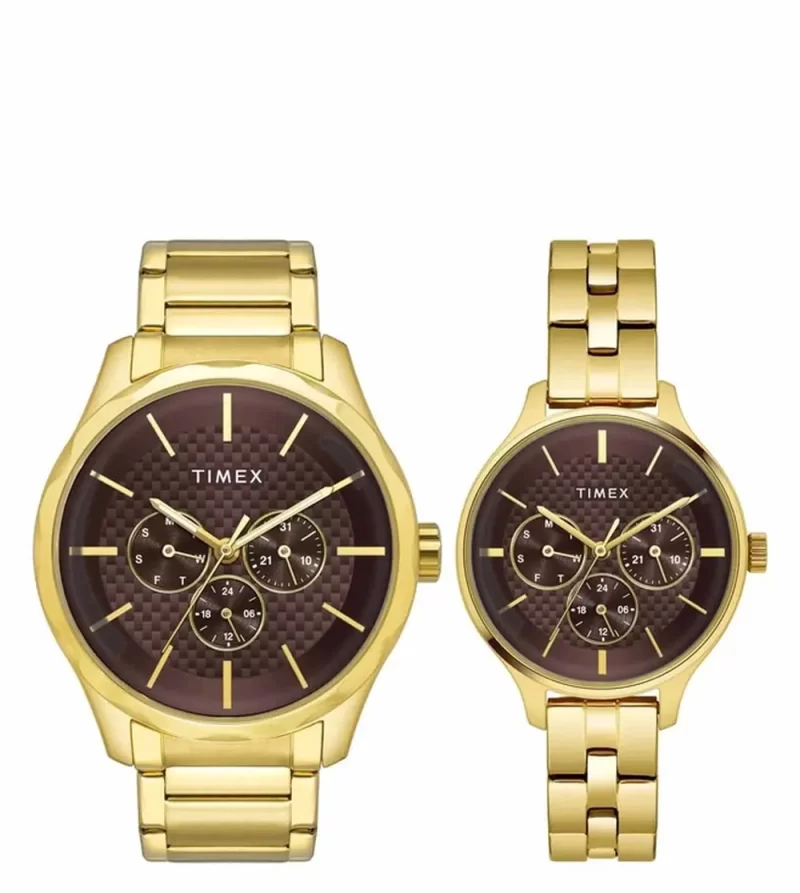 Timex Tw00Pr297 Fashion Multifunction Couple Watch