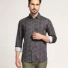 Casual Olive Printed Shirt - Nel