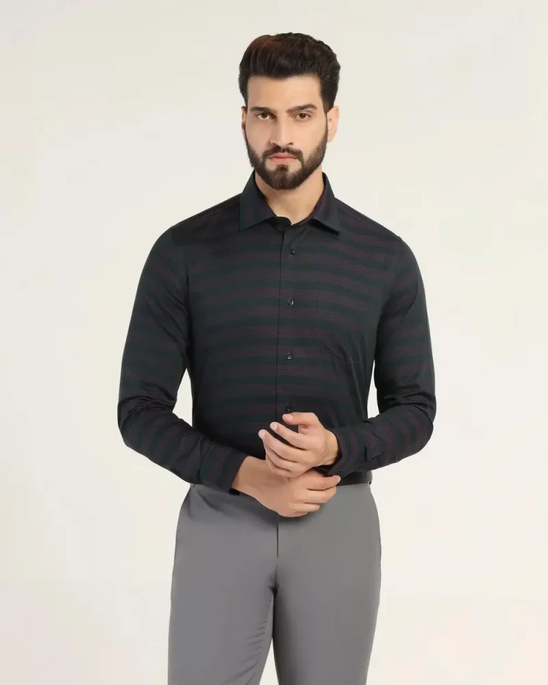 Formal Green Striped Shirt - Damon