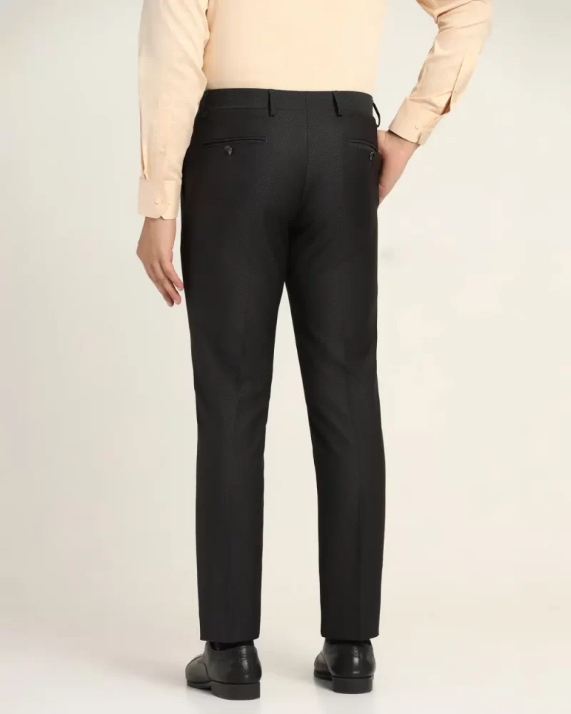Slim Fit B-91 Formal Charcoal Textured Trouser - Shane