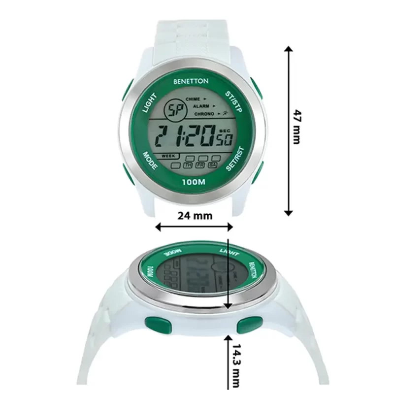 United Colors Of Benetton Sport Digital Dial Round Case Digital Quartz Unisex Watch - Uwucg0502