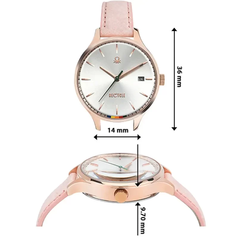 United Colors Of Benetton Social Silver Dial Round Case Quartz Analog Women Watch - Uwucl0100