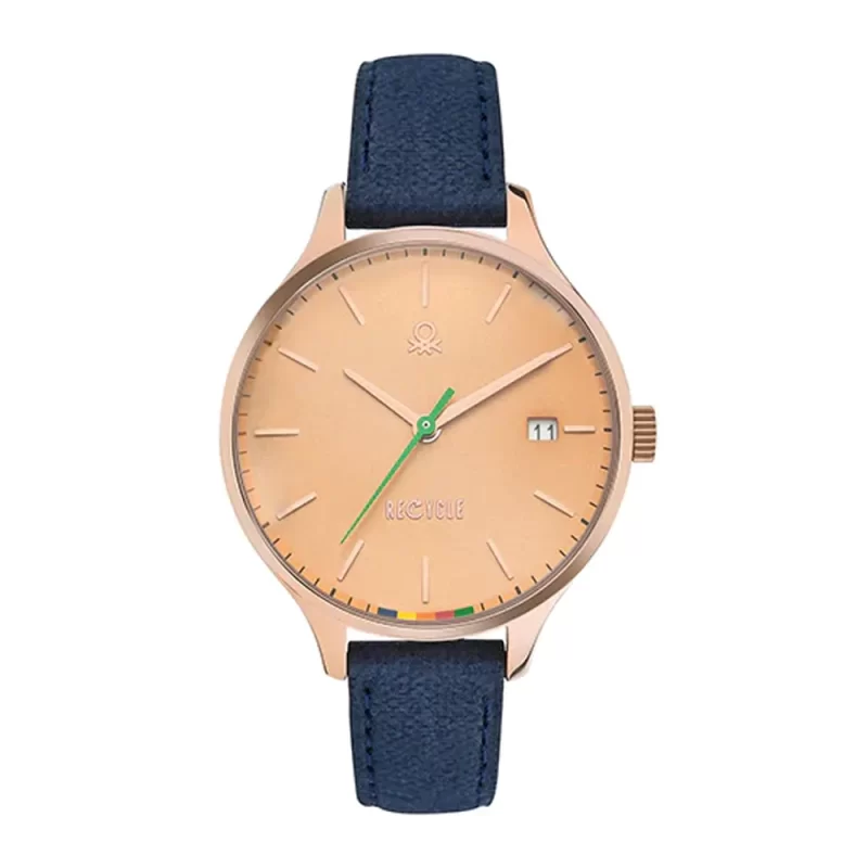 United Colors Of Benetton Social Rose Gold Dial Round Case Quartz Analog Women Watch - Uwucl0101