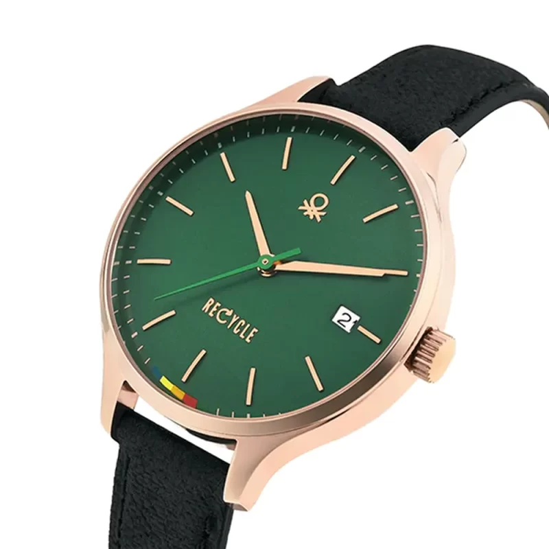 United Colors Of Benetton Social Green Dial Round Case Quartz Analog Women Watch - Uwucl0102