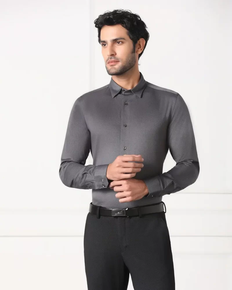 Must Haves Formal Grey Solid Shirt - Silvio