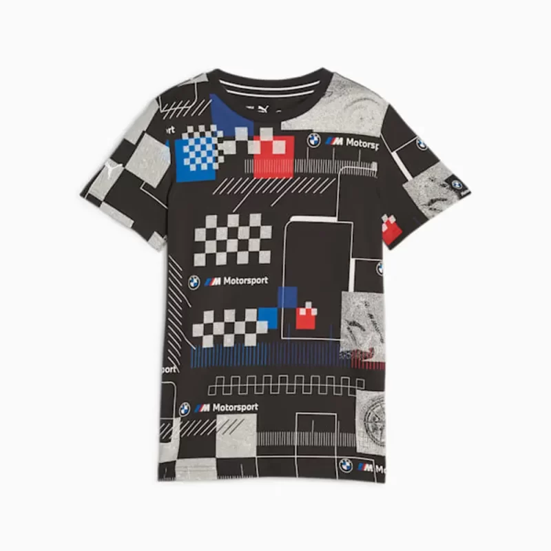 Bmw M Motorsport Youth All-Over-Print Tee