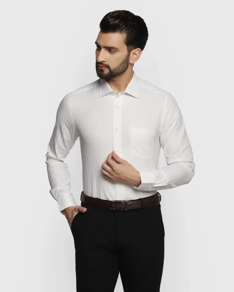 Formal White Striped Shirt - Marcel